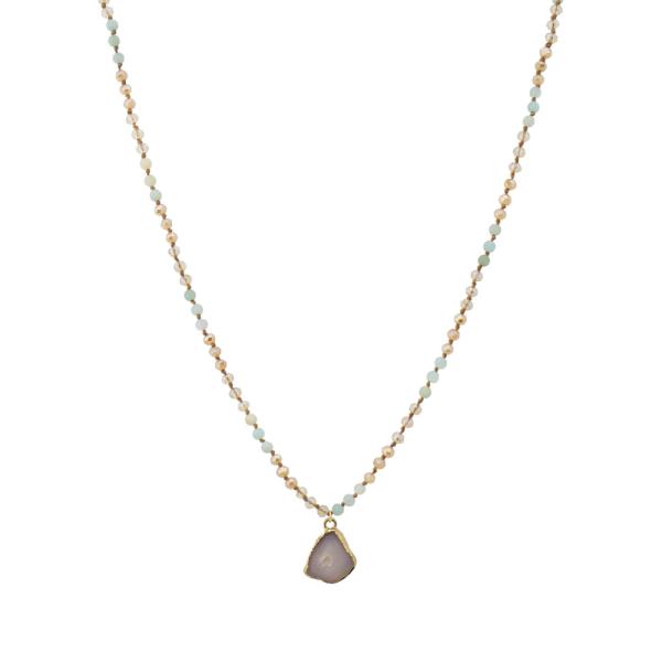 BEADED  STONE NECKLACE