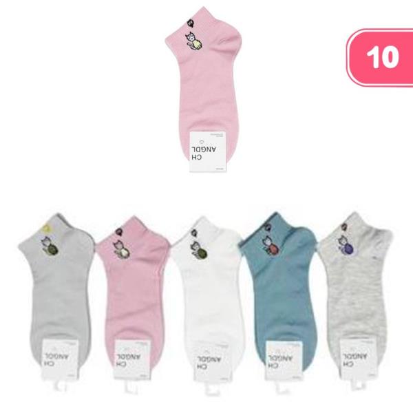 KITTEN ANKLE SOCKS (12 UNITS)