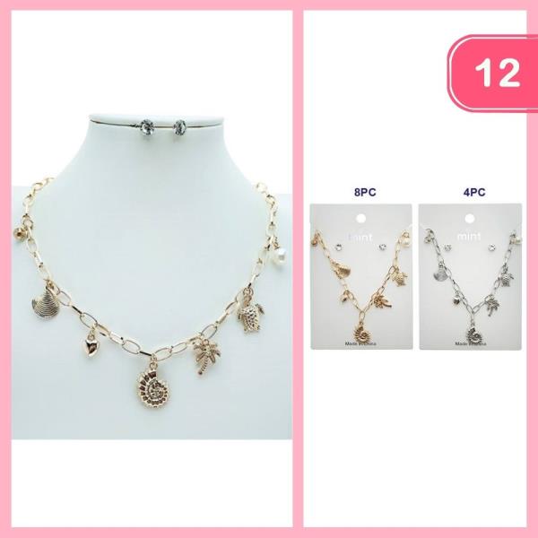 SEA LIFE CHARM NECKLACE (12 UNITS)