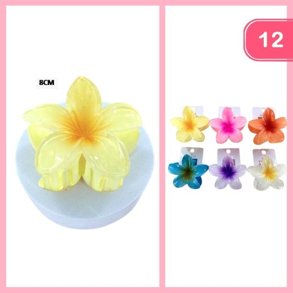 FLOWER HAIR CLAW CLIP (12 UNITS)