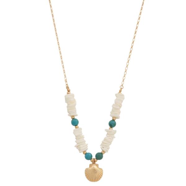 SEASHELL BEADED NECKLACE