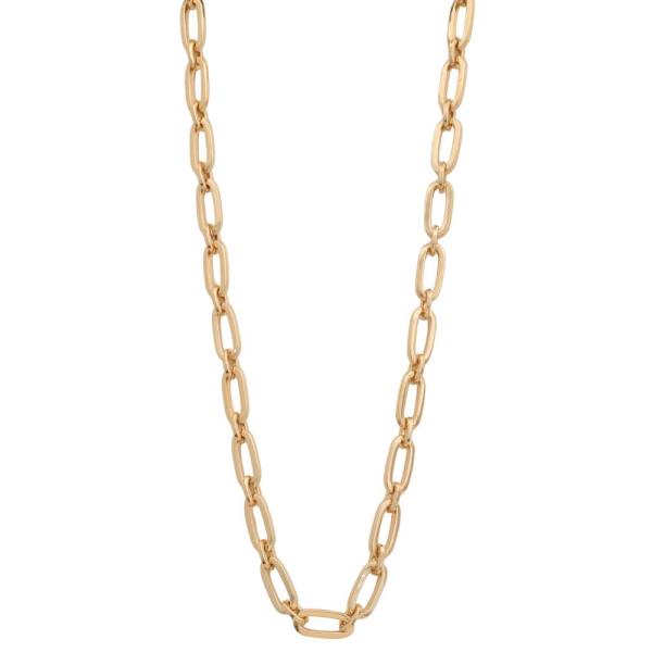 OVAL LINK METAL NECKLACE