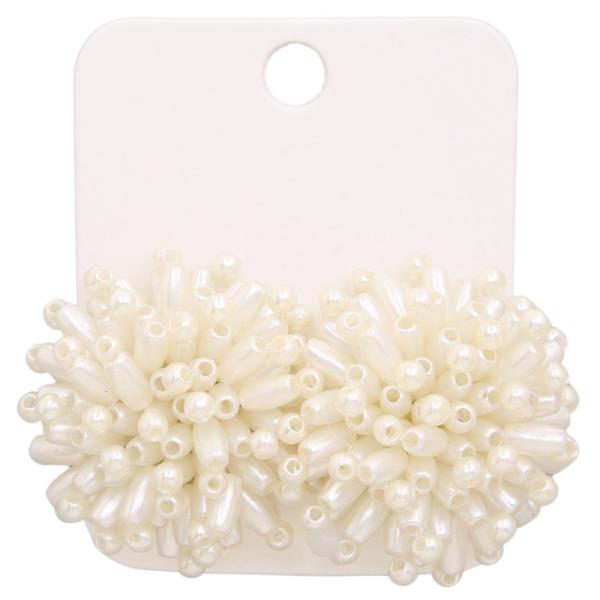 PEARL BEAD CLUSTER EARRING