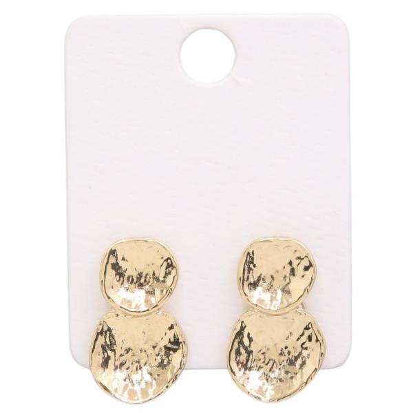 DOUBLE CIRCLE LINK METAL EARRING