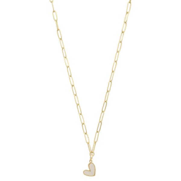 STAINLESS STEEL HEART PENDANT NECKLACE