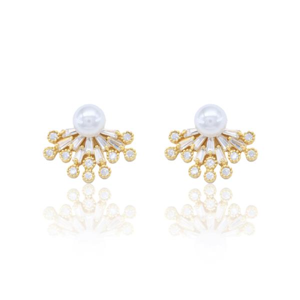 HALOW CZ STUD EARRING