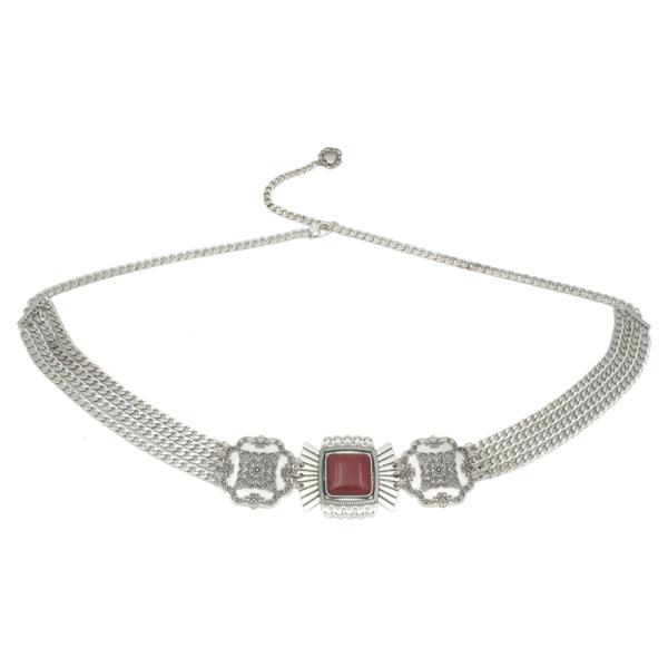 HEIRLOOM FILIGREE CONCHO W/ SIDE CHAIN CHAIN BELT