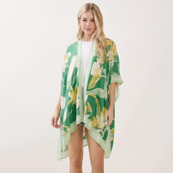 FLORAL PRINT KIMONO