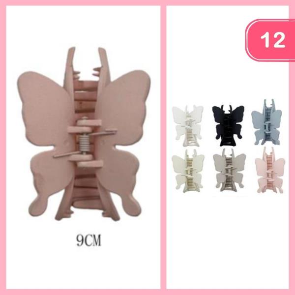 BUTTERFLY HAIR CLAW CLIP (12 UNITS)
