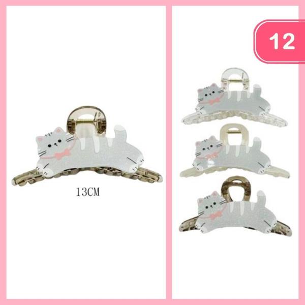 CAT HAIR CLAW CLIP (12 UNITS)