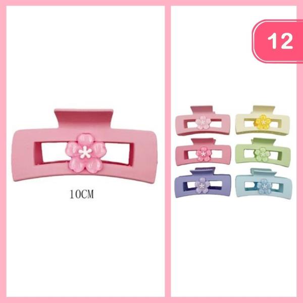 FLOWER HAIR CLAW CLIP (12 UNITS)