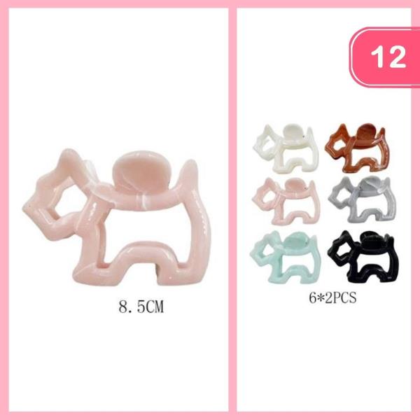 DOG HAIR CLAW CLIP (12 UNITS)