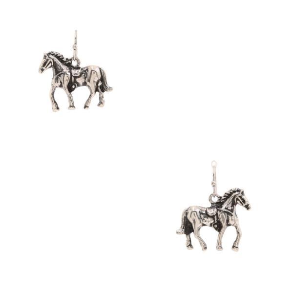 HORSE METAL DANGLE EARRING