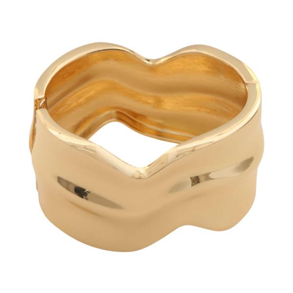 GOLD PLATED HINGED BANGLE BRACELET