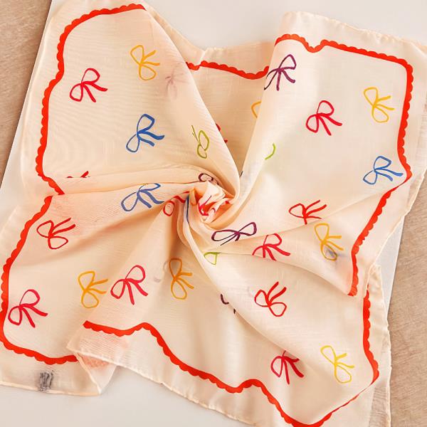 STYLISH PRINTED SQUARE SCARF - LIGHTWEIGHT & VERSATILE FOR SPRING SUMME