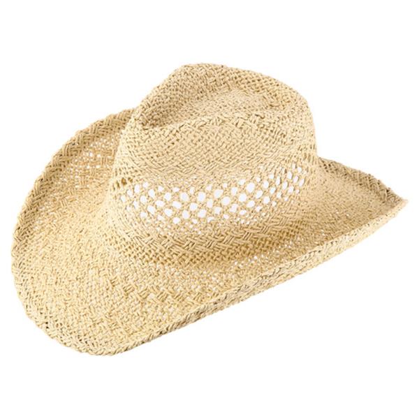 CLASSIC OPEN WEAVE STRAW COWBOY SUN HAT