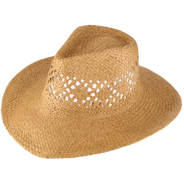 OPEN WEAVE STRAW COWBOY SUN HAT