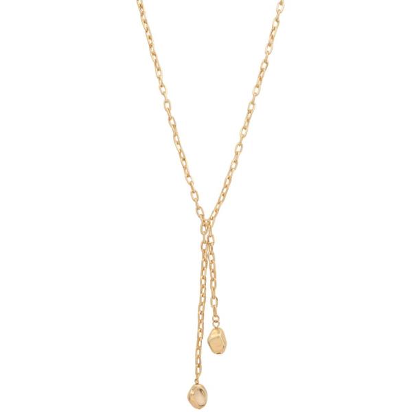 METAL BEAD LAYERED METAL NECKLACE