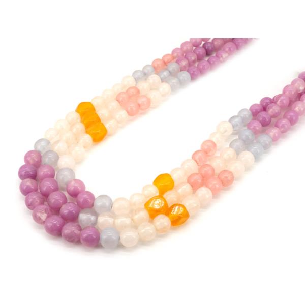 MULTI COLOR BEAD LAYERED NECKLACE