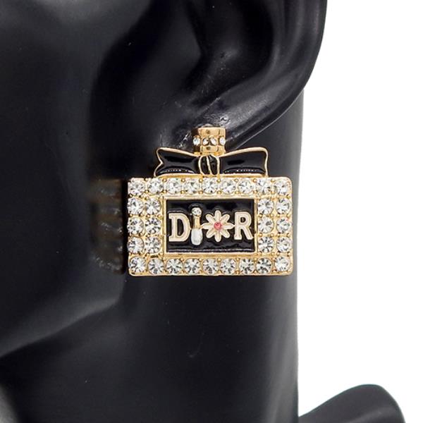 RHINESTONE PERFUME BOTTLE STUD EARRING
