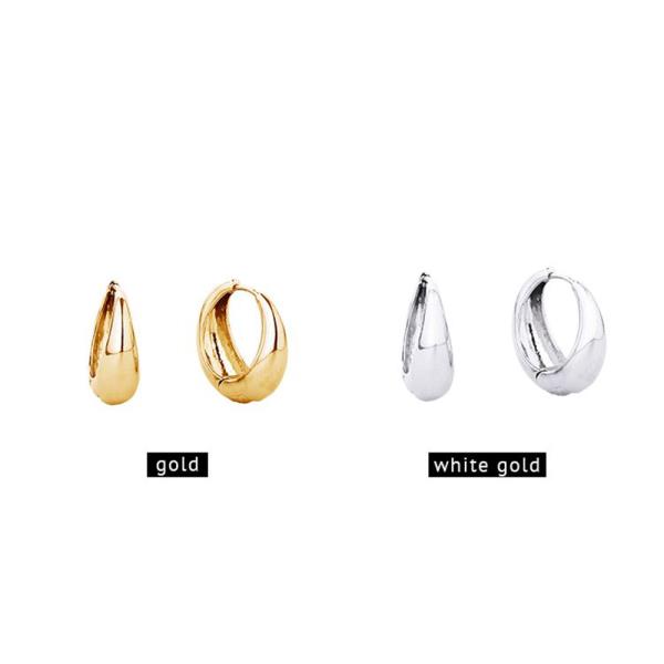 14K GOLD DIPPED HUGGIE HOOP EARRING