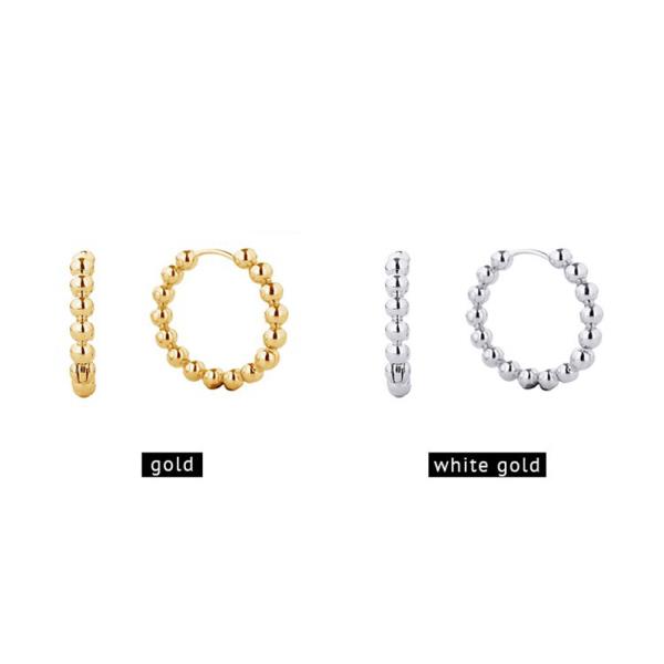 14K GOLD DIPPED HUGGIE HOOP EARRING