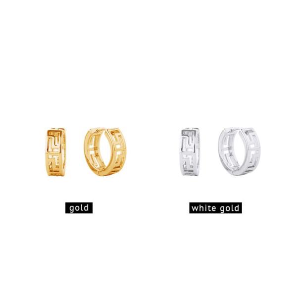 14K GOLD DIPPED HUGGIE HOOP EARRING