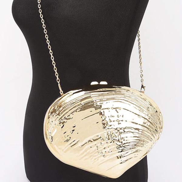 METALLIC ACRYLIC CLUTCH CROSSBODY BAG