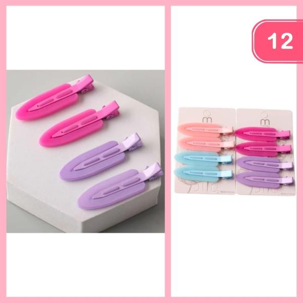 CREASELESS HAIR CLIPS (12 UNITS)