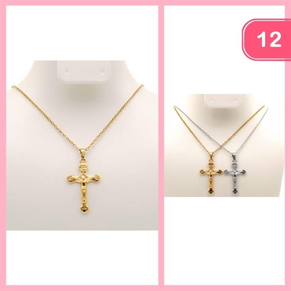 CROSS PENDANT NECKLACE (12 UNITS)