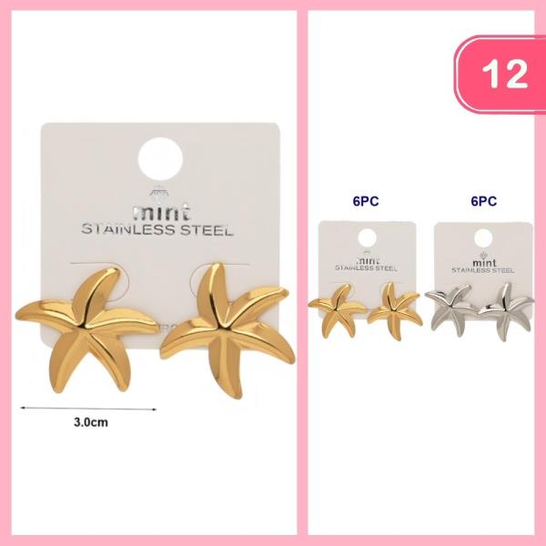STAR FISH POST EARRING (12 UNITS)