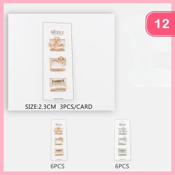 MINI HEART HAIR CLAW CLIP (12 UNITS)