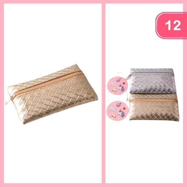 METALLIC WOVEN COIN PURSE (12 UNITS)