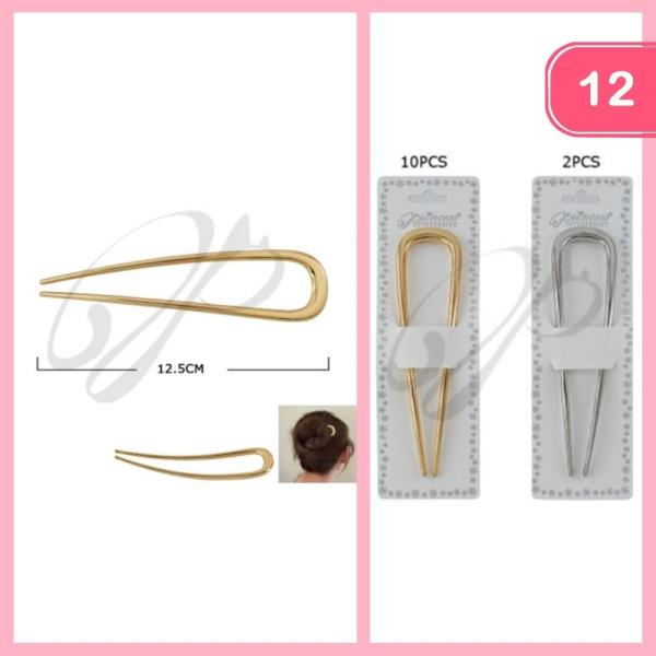 U SHAPE HAIR PIN (12 UNITS)