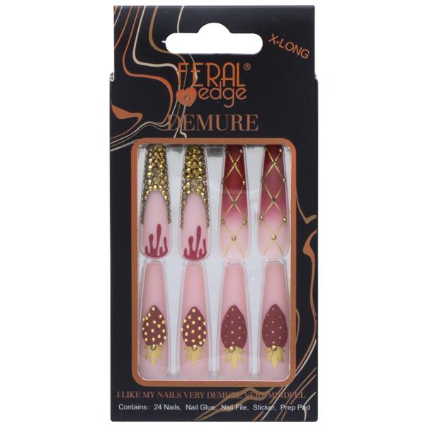 FERAL EDGE DEMURE DESIGN NAIL DECORATION SET