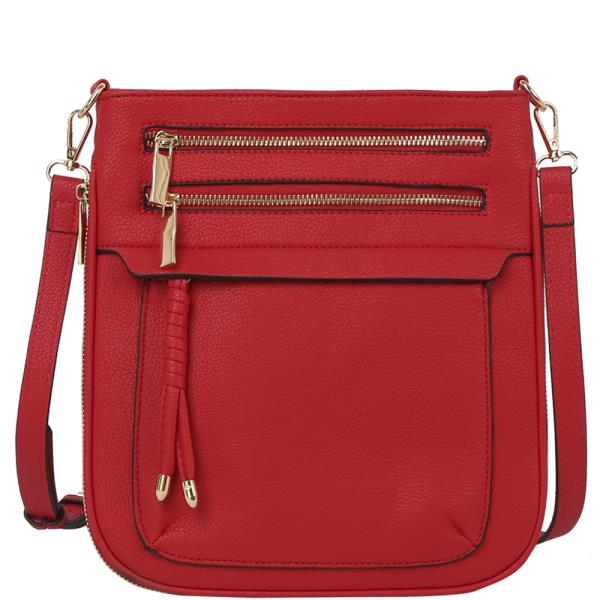 TRENDY ZIPPER CROSSBODY BAG
