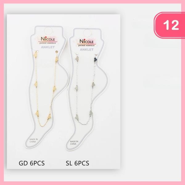 HEART PENDANT NECKLACE (12 UNITS)