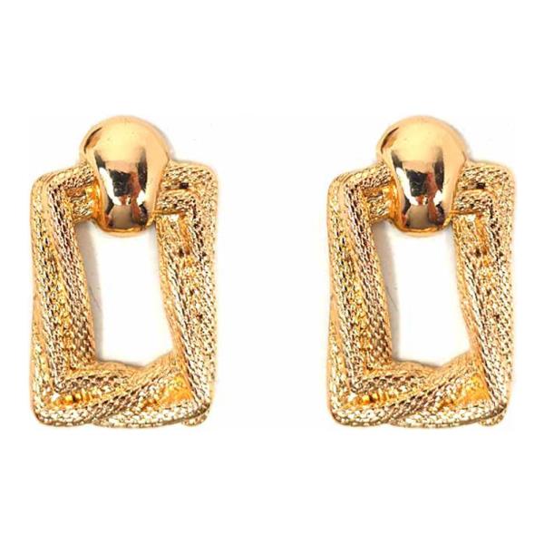 SQUARE SHAPE METAL EARRINGS