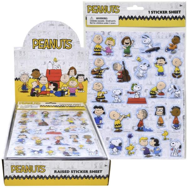 PEANUTS RAISED STICKER SHEET