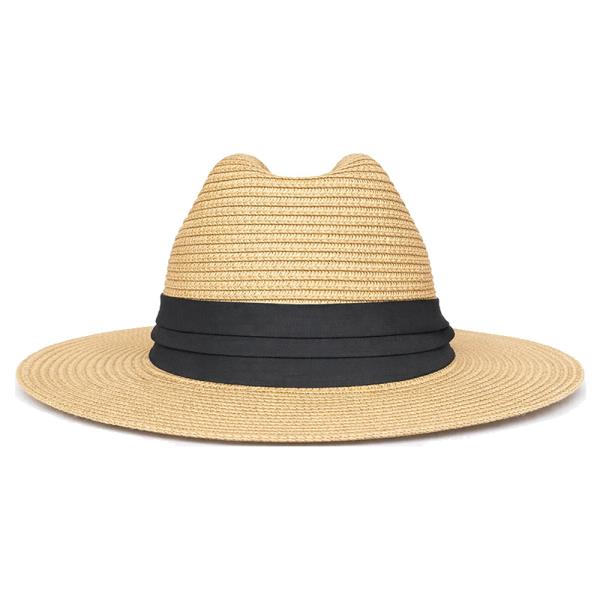 WOVEN STRAW OPEN WEAVE PANAMA SUN HAT