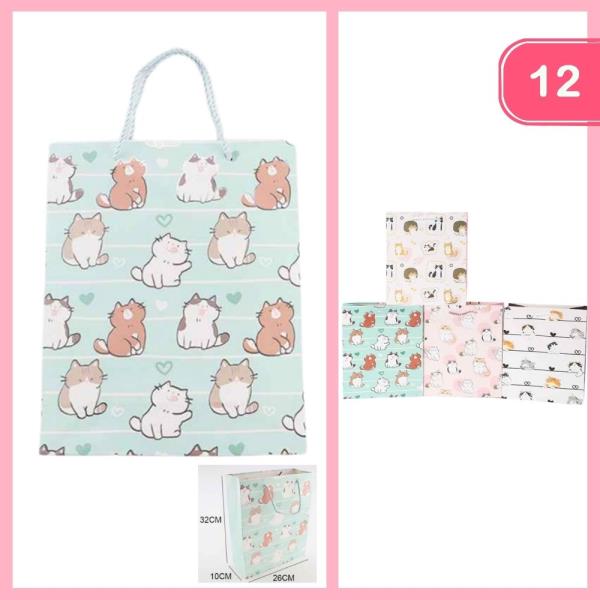 CUTE KITTEN GIFT BAGS (12 UNITS)