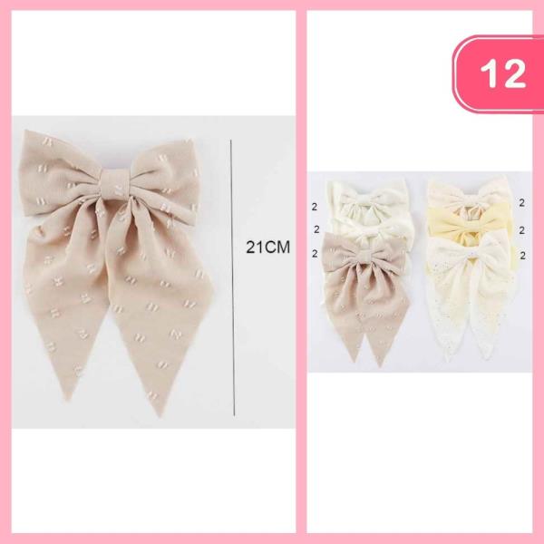 LONG TAIL HAIR BOW (12 UNITS)
