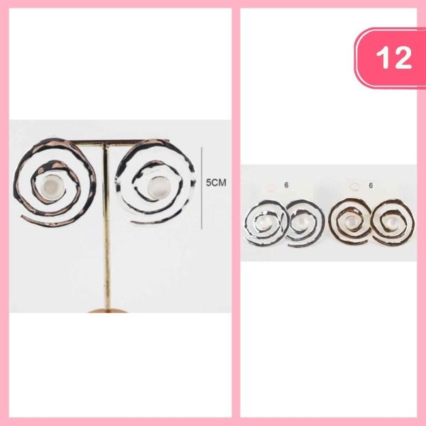 SWIRL POST EARRINGS (12 UNITS)