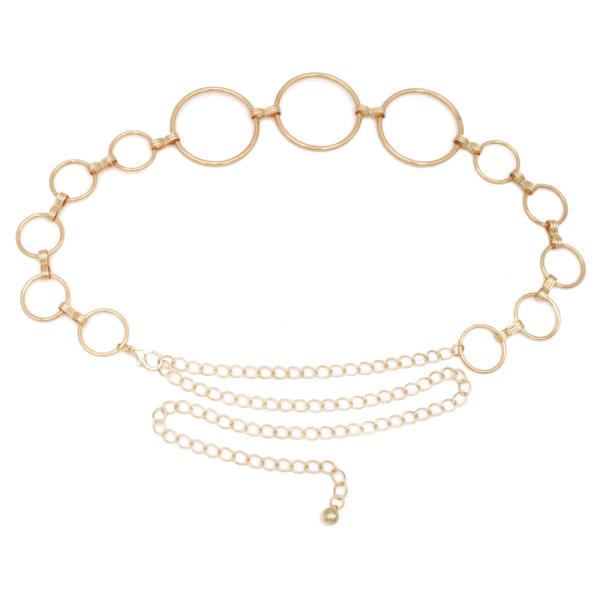 PLUS VARIGATED SIZED RING LINK CHAIN BELT