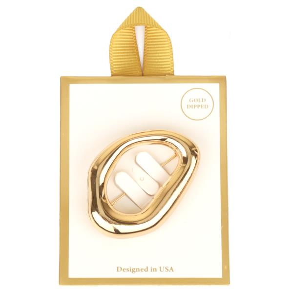 METAL OVAL LOOP BROOCH PIN