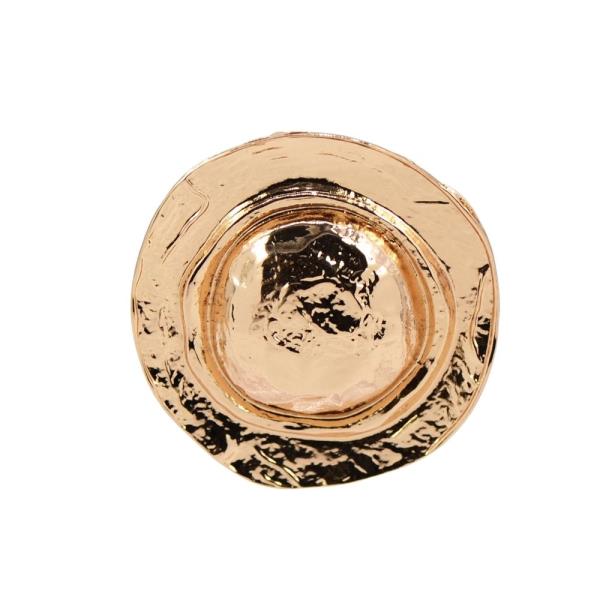 TEXTURED ROUND BROOCH PIN