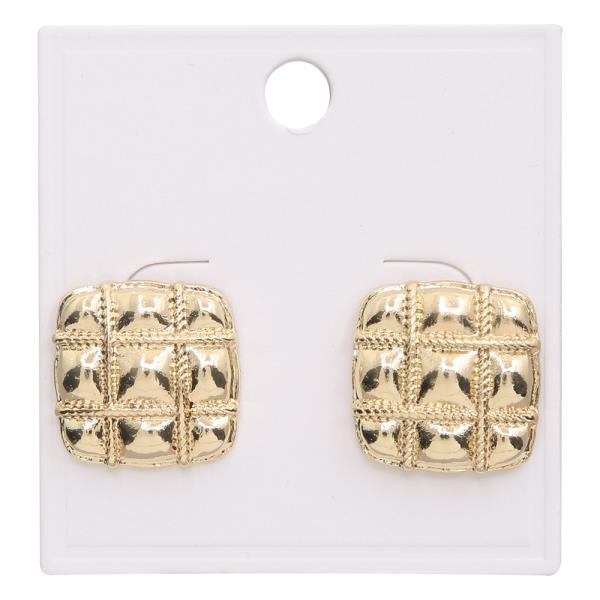 SQUARE POST EARRING