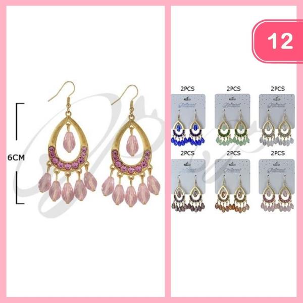 CHANDELIER STYLE DANGLE EARRINGS (12 UNITS)
