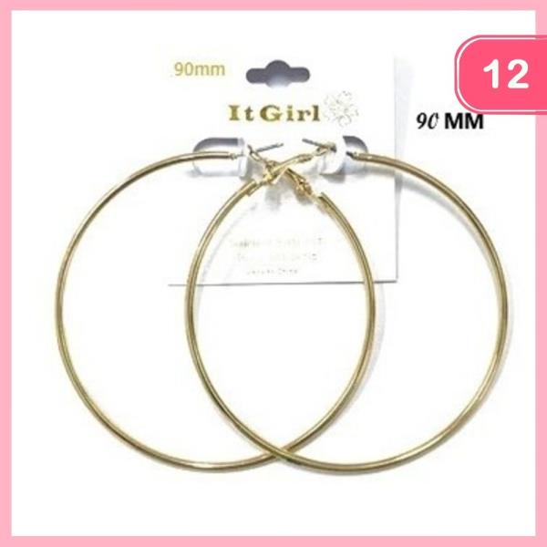 90 MM HOOP EARRING (12 UNITS)