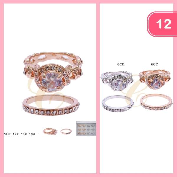 STACKABLE RHINESTONE RING (12 UNITS)
